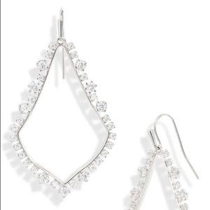 Kendra Scott Crystal Drop Earrings & Cuff Bracelet